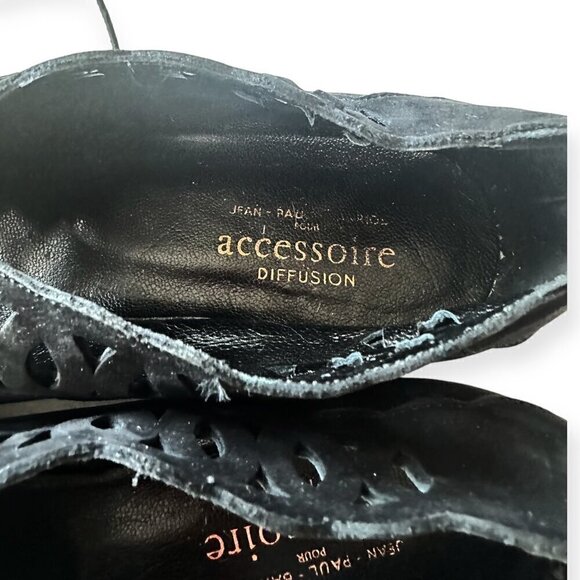 Vintage  French‎ Accessoire Diffusion Nubuck Lace up Flats, Size 38EU, - Picture 10 of 10